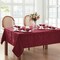 Threadmade Home Caiden Elegance Damask Tablecloth, Cranberry - 52"W x 52"L Square